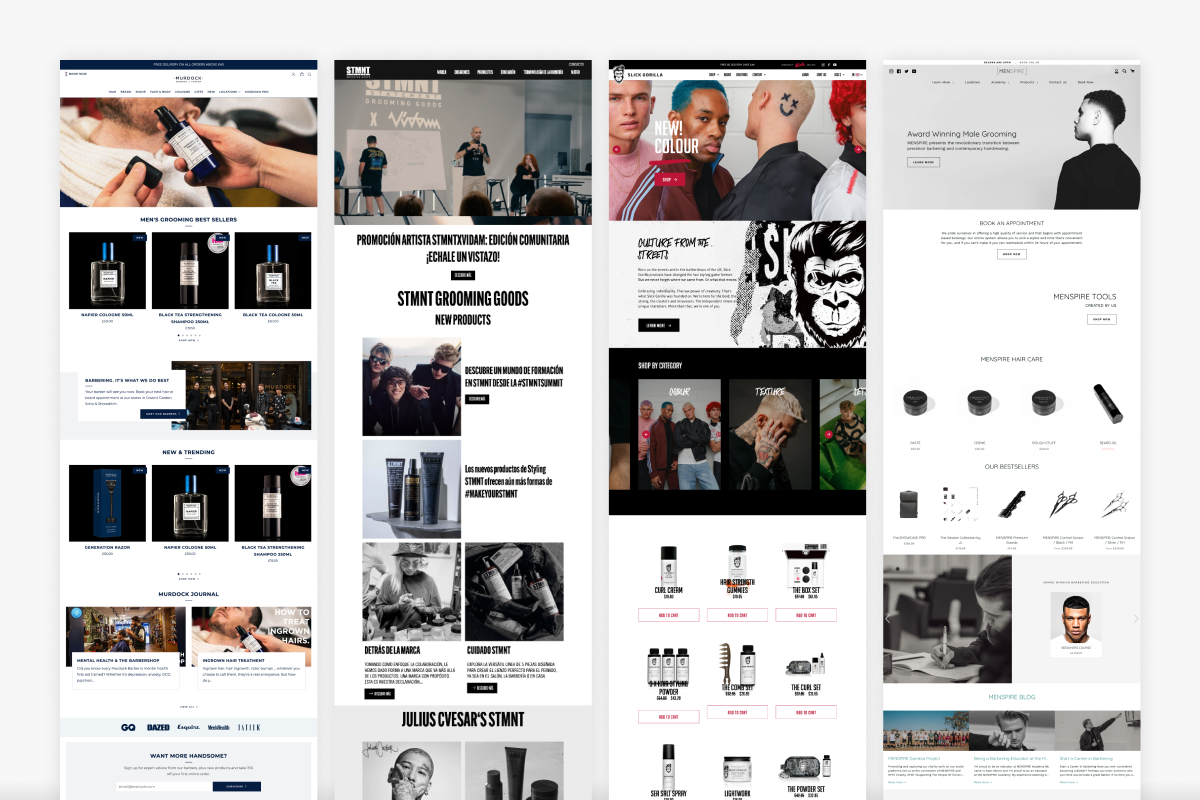 Image displaying screenshots of competitor research