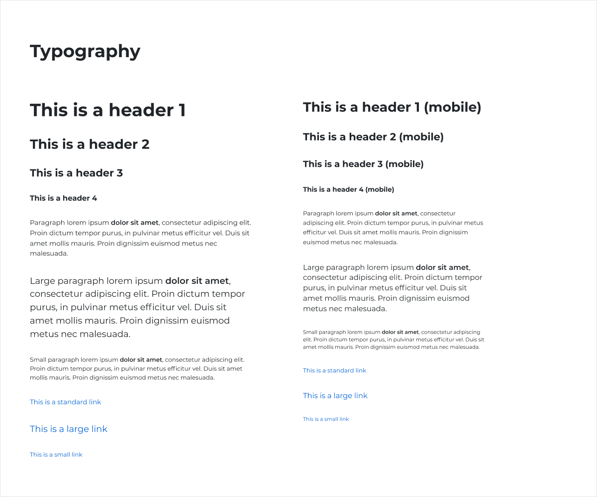 ere UI kit - Typography